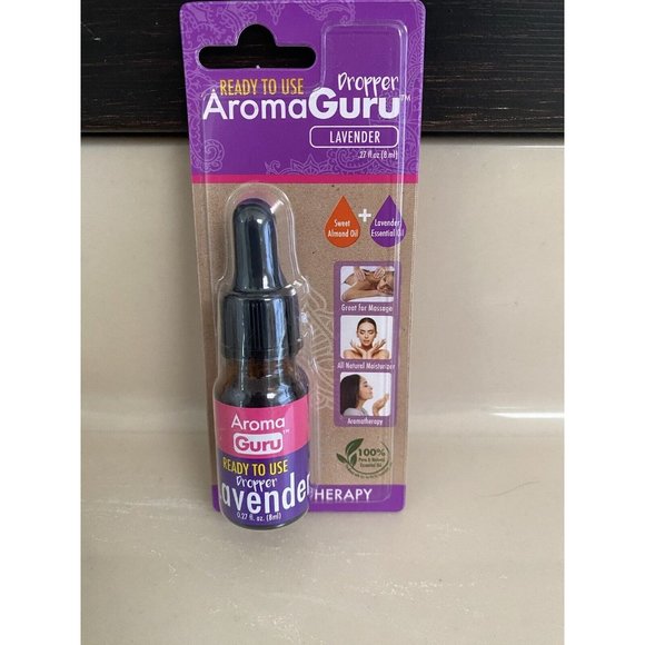 AromaGuru Lavender Aromatherapy 100% Pure & Natural Essential Oil Dropper 0.27oz - Picture 14 of 14
